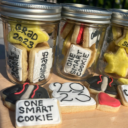 Mini bottle grad cookies