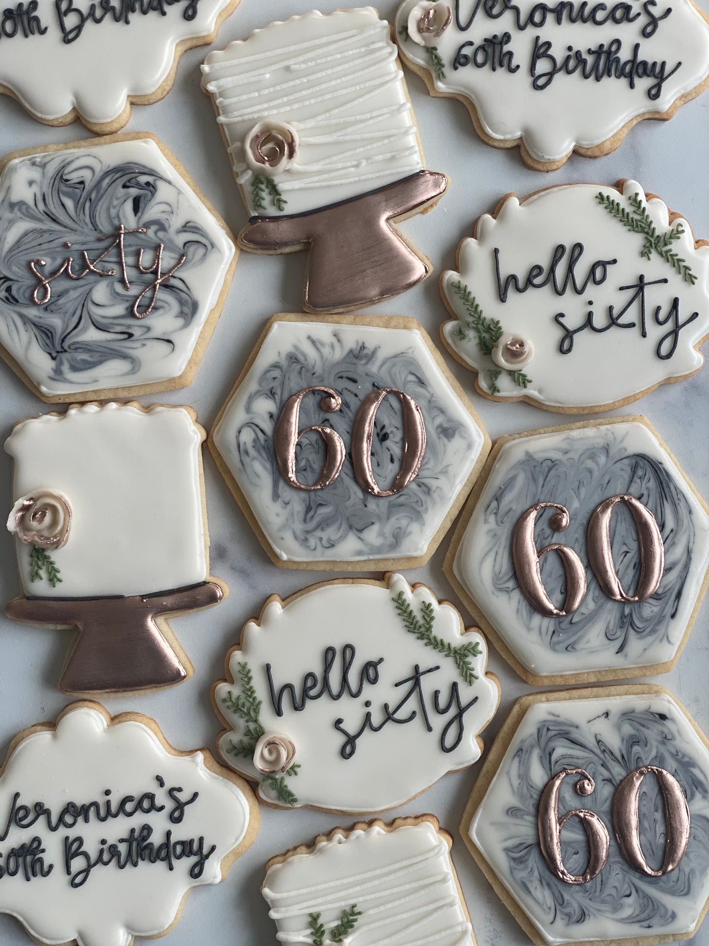 60th Birthday Cookies