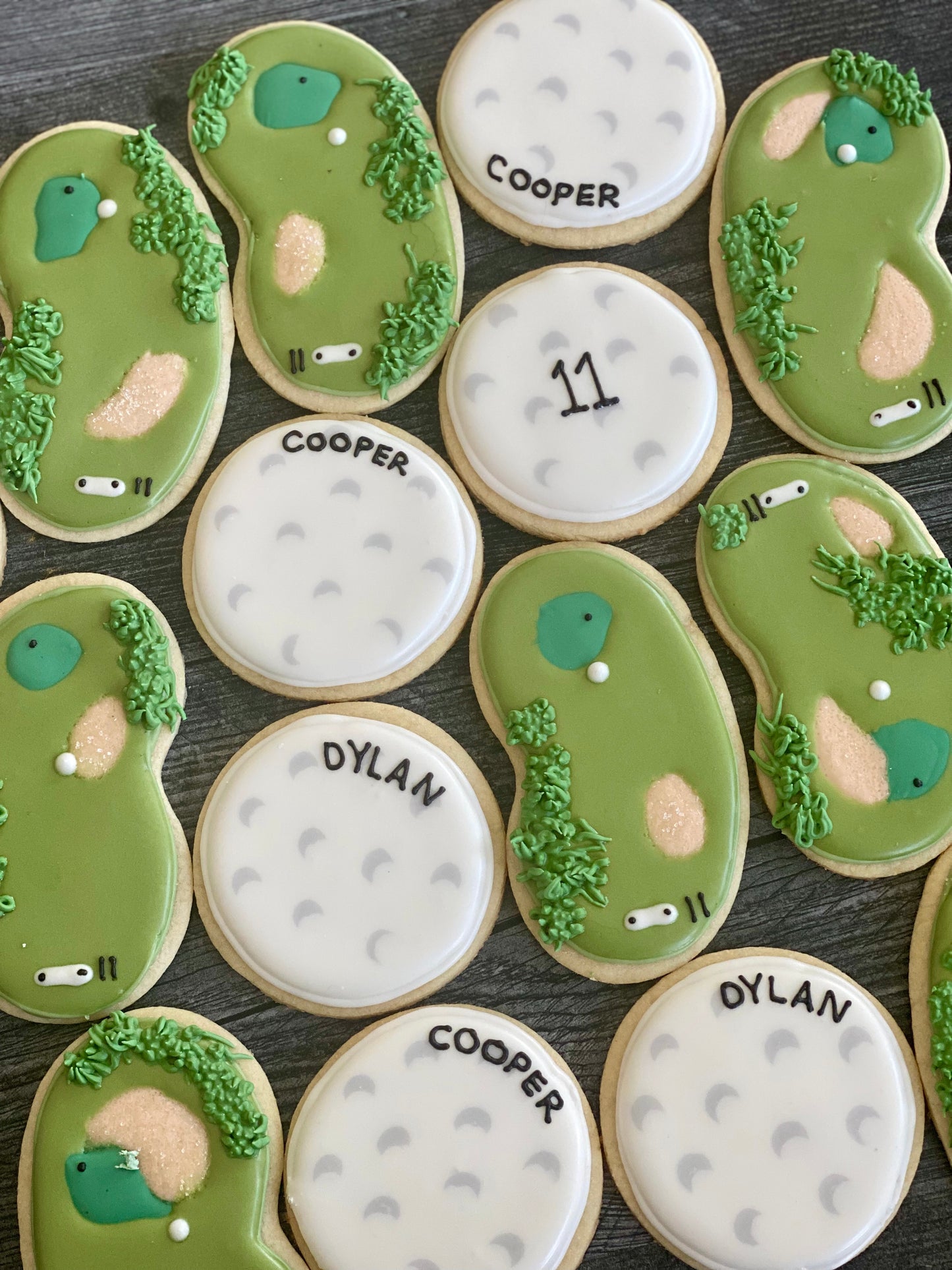 Birthday golf course cookies